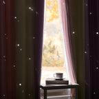 XiDi Pink Curtains for Bedroom Decor Blackout Curtains for Girl Room Rainbow - Image 9
