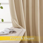 NICETOWN Sliding Door Curtain for Living Room, 1 Panel, Biscotti Beige - Image 6
