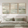 Framed Sage Green Abstract Landscape Wall Art by Cuspin