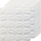 3D Wall Panels Peel and Stick in White, Faux Brick Wall Panels by Greymond