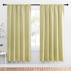 NICETOWN Window Curtains Blackout Drapes, Paler Yellow, 1 Pair, 52 by 72-Inch by NICETOWN