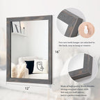 AAZZKANG Wooden Mirror Rectangle Rustic Mirrors - Image 2