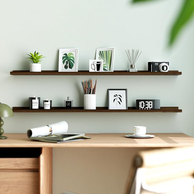 Floating Shelves for Wall Decor, Long Wall Mounted Storage Shelf for Bedroom - Image 2