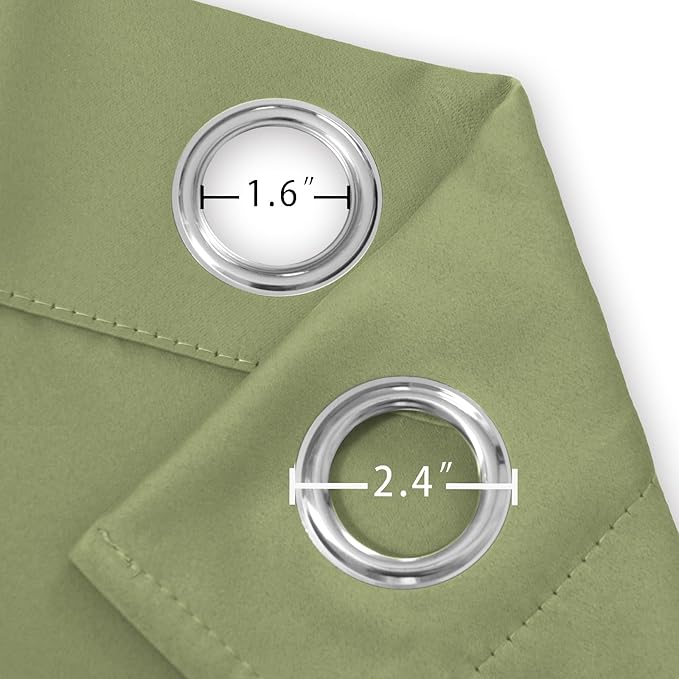 LEMOMO Sage Green Thermal Blackout Curtains/52 x 54 Inch/Set of 2 Panels Room - Image 5