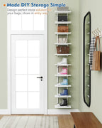 Harwaya White 5 Tier Wall Shelf Unit - Image 4