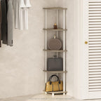 Furinno Turn-N-Tube Storage Shelves, 5-Tier Book Shelf, Corner Shelf, Toolless by Furinno-FitsYourSpaceFitsYourBudget