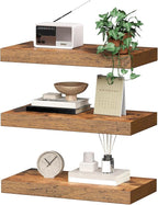 RALGEND Floating Shelves for Wall, 1.5" Thick Wall Shelf Set of 3 - Image 9