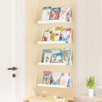 upsimples Acrylic Shelves for Wall Decor, Living Room, Floating Bookshelves for - Image 2