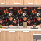 Vintage Floral Peel and Stick Wallpaper Dark Black Rose Floral Contact Paper - Image 6