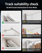 Mimiio No Drill Curtain Rod Brackets - Image 6