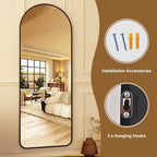 HARRITPURE 64"x21" Arched Full Length Mirror Floor Mirrors - Image 7