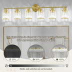 Crystal Bathroom Light Fixtures, Bathroom Lighting Fixtures Over Mirror - Image 8