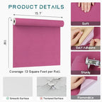 VEELIKE Magenta Pink Velvet Wallpaper Peel and Stick Self Adhesive Soft Fabric - Image 8