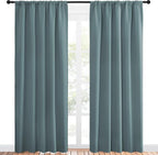 NICETOWN Greyish Blue Blackout Curtains Panels - Image 2