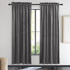 NICETOWN Living Room Grey Velvet Curtains, Sound and Sunlight Reducing Heavy by NICETOWN