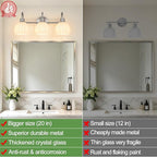 Bathroom Light Fixtures, 3-Light Brushed Nickel Bathroom Vanity Light Over - Image 4