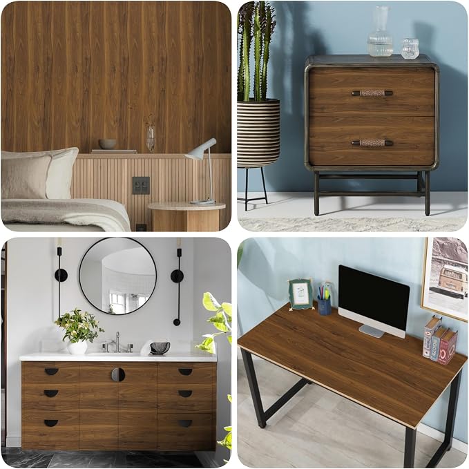 Decoroom Wood Grain Contact Paper Peel and Stick, Vintage Thicken Wood Contact - Image 5