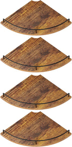 Corner Shelf Wall Mount, Floating Corner Shelves, Rustic Wood Wall Storage by FNBAR