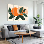 8 Pack Art Acoustic Panels Sound Absorbing Boho Botanical Leaf Orange Green - Image 6