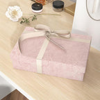 Wallercity Flocking Fabric Wallpaper Floral Leaves Pink Velvet Wallpaper Peel - Image 6