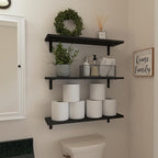 WOPITUES Wood Floating Shelves Set of 6, 24 inch Long Floating Shelves - Image 4