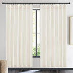 NICETOWN Thermal Insulated Ivory White Velvet Curtains 72 Inch Length, Heavy - Image 2