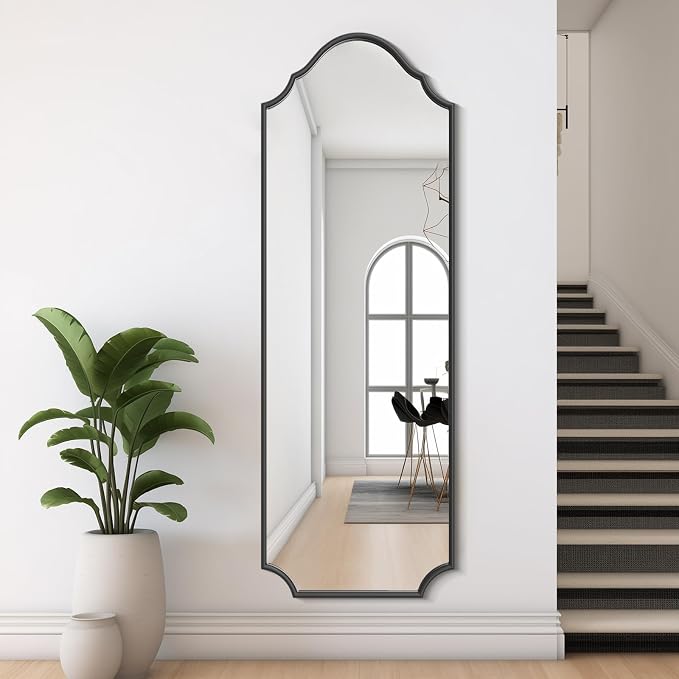 WallBeyond Arched Full Length Mirror Wall Mounted, Living Room, Hanging or by WallBeyond