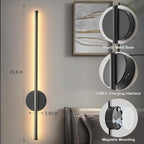 Battery Operated Modern Wall Sconces Set of Two, Rechargeable Wireless Wall - Image 6