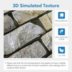 COMSTICKC 3D Stone Wall Panel Peel and Stick, DIY Lightweight PVC Stone Brick - Image 3