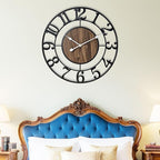 Large Metal Wall Clock, 24 Inch Retro Decorative Silent, Non Ticking, Battery - Image 7