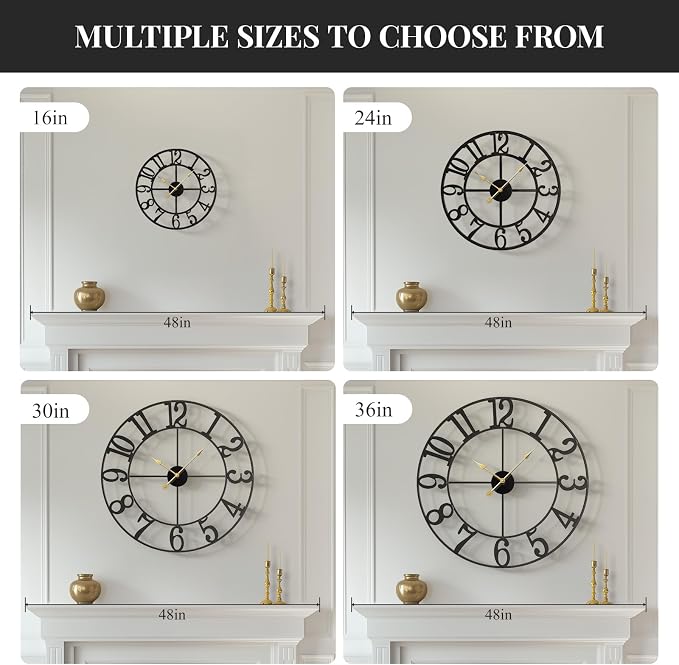 Cuspin Large Wall Clock, 20 Inch Wall Clocks - Image 5
