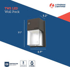 Lithonia Lighting 7" Mini LED Wall Pack Outdoor Light Fixture, 3-Way Selectable - Image 4