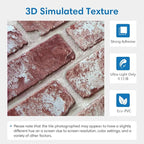 COMSTICKC 3D Faux Brick Wall Panels Peel and Stick Wall Covering, Not Real Brick - Image 3