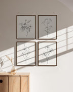 HAUS AND HUES Grey Floral Wall Art - Image 5