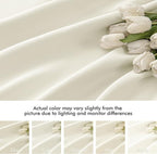 MIULEE Cream Back Tab Blackout Curtains 72 Inches Long 2 Panels Set - Image 8