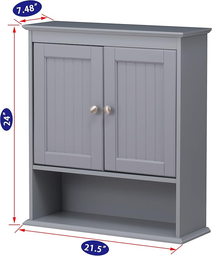 Spirich Bathroom Wall Cabinet, Wall Mounted Medicine Cabinet Organizer - Image 3