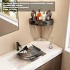 Voldra Corner Shower Caddy Suction Cup, Aluminum Corner Shower Shelves - Image 5