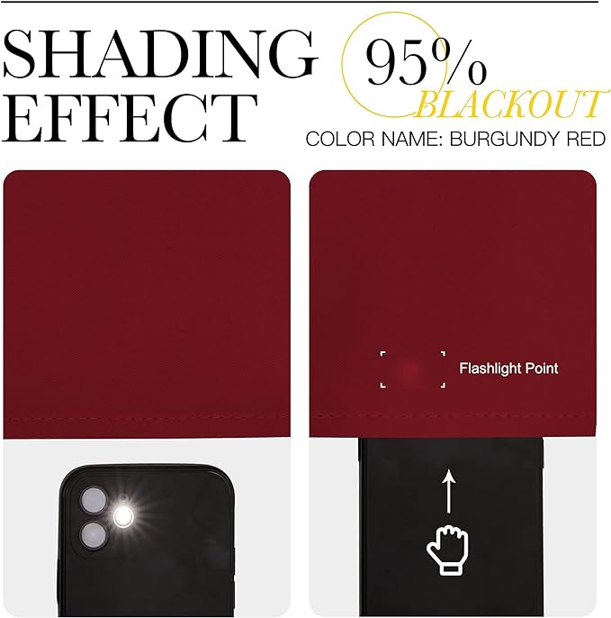NICETOWN Christmas Burgundy Red Curtains Blackout Drape Panels - Image 5