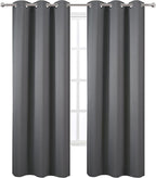 LEMOMO Frost Grey Thermal Blackout Curtains/42 x 95 Inch/Set of 2 Panels Room - Image 2
