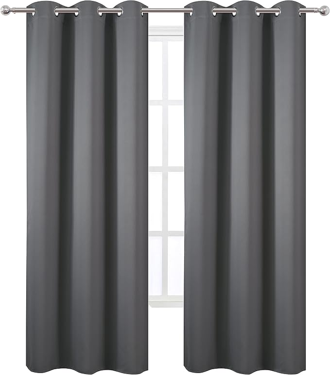 LEMOMO Grey Thermal Blackout Curtains/38 x 84 Inch/Set of 2 Panels Room - Image 2