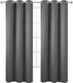 LEMOMO Grey Thermal Blackout Curtains/38 x 84 Inch/Set of 2 Panels Room - Image 2