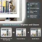 32x36 LED Bathroom Mirror with Lights, Backlit and Front Lit, Anti-Fog Lighted - Image 3