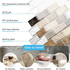 Art3d Peel and Stick Backsplash Tiles – 12"x12" Yellow Jasper Thicker Design - Image 7