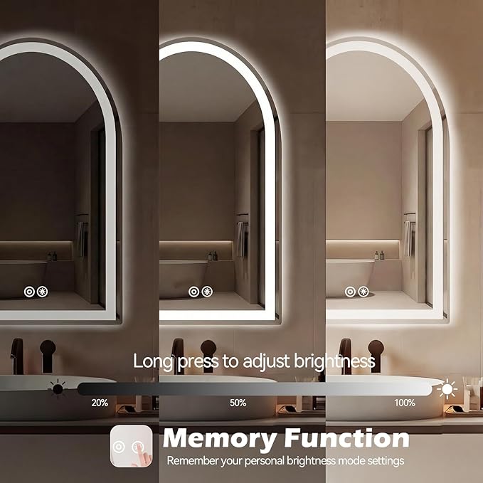 Sweetcrispy 24“×32” LED Bathroom Backlit Mirror - Image 6