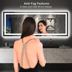 LOAAO 96X36 LED Bathroom Mirror - Image 3