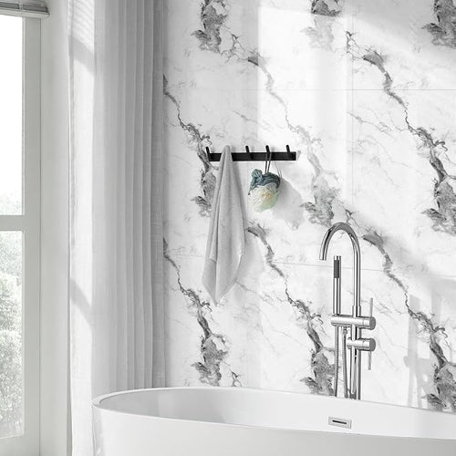 10pcs Thick Marble Peel and Stick Waterproof Wall Panels, Heat-Resistant - Image 2