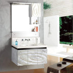 practicalWs Marble Paper Granite Gray/White Roll Kitchen Countertop Cabinet - Image 4
