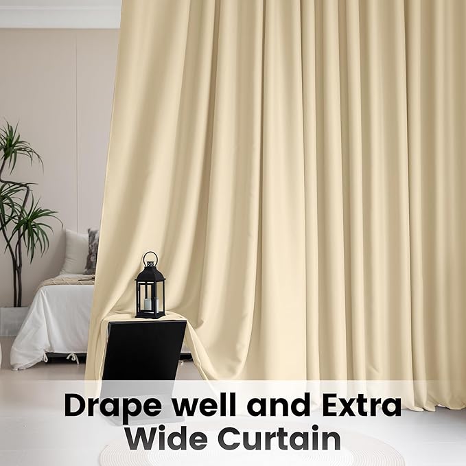 Extra Wide Room Divider Curtains, Theater Curtains Perfect - Image 3