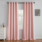 IGEMAEVE Gossamer Pink Curtains 96 Inch Length 2 Panels Set, Light Filtering by IGEMAEVE