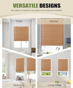 FoundGo Retro Bamboo Blinds 35" W x 72" H Bamboo Roman Shades Light Filtering - Image 5